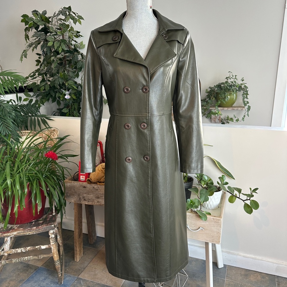 Olive Green Women's Trench Coat